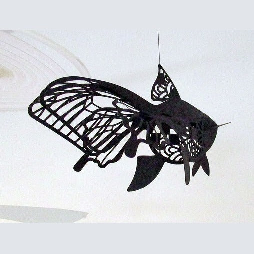 Butterfly-Tail Ryukin Goldfish - Black, hanging