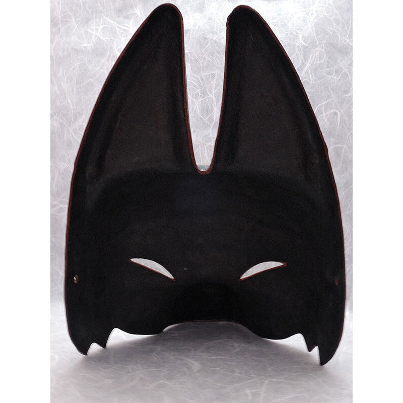 Hoozuki Half-Fox Mask - Habutae-bari Chinese Lantern Kitsune Mask by Komendo — handmade habutae-bari kitsune (fox) mask by Komendo | KAMENYA OMOTE