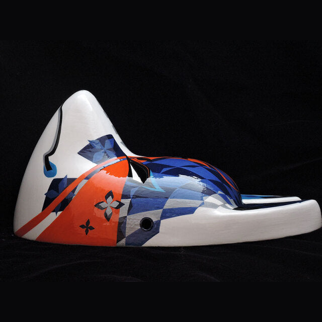 Senryumon Seiran Fox Mask - Dyed Pattern Kitsune Mask by Komendo