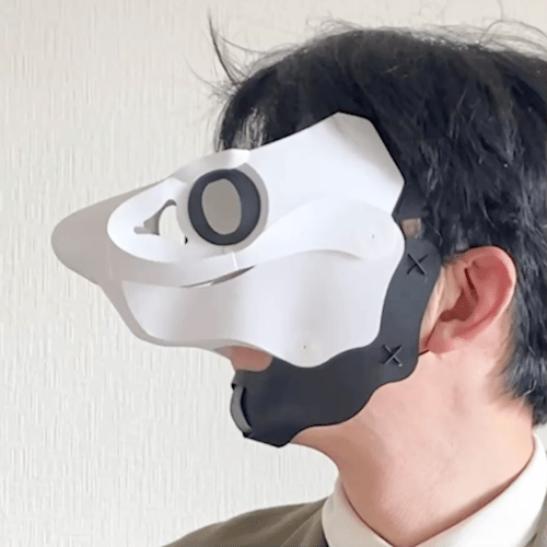Snake Mask — articulated-jaw papercraft mask kit by Hayashi Takeo | KAMENYA OMOTE
