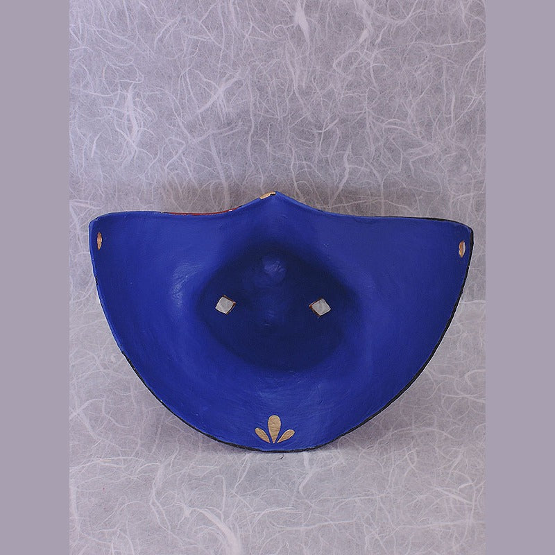 Kago Fox Chin Mask — handmade habutae-bari kitsune (fox) mask by Komendo | KAMENYA OMOTE