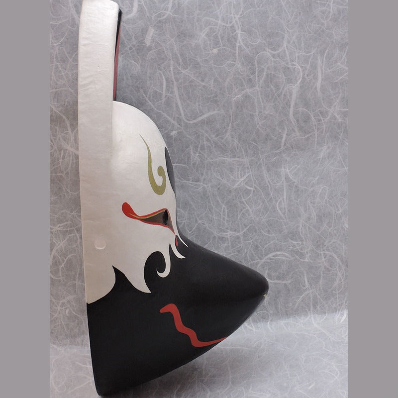 Shinshoku Fox Mask — handmade habutae-bari kitsune (fox) mask by Komendo | KAMENYA OMOTE