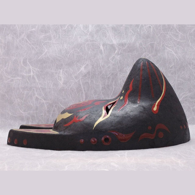 Hoozuki Fox Mask — handmade habutae-bari kitsune (fox) mask by Komendo | KAMENYA OMOTE