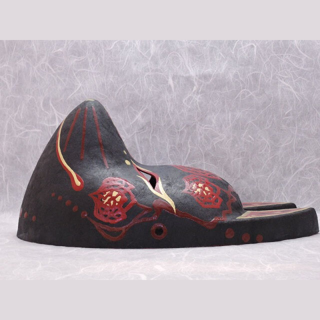 Hoozuki Fox Mask — handmade habutae-bari kitsune (fox) mask by Komendo | KAMENYA OMOTE