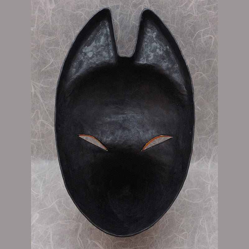 Ikusa Battle Fox Mask — handmade habutae-bari kitsune (fox) mask by Komendo | KAMENYA OMOTE