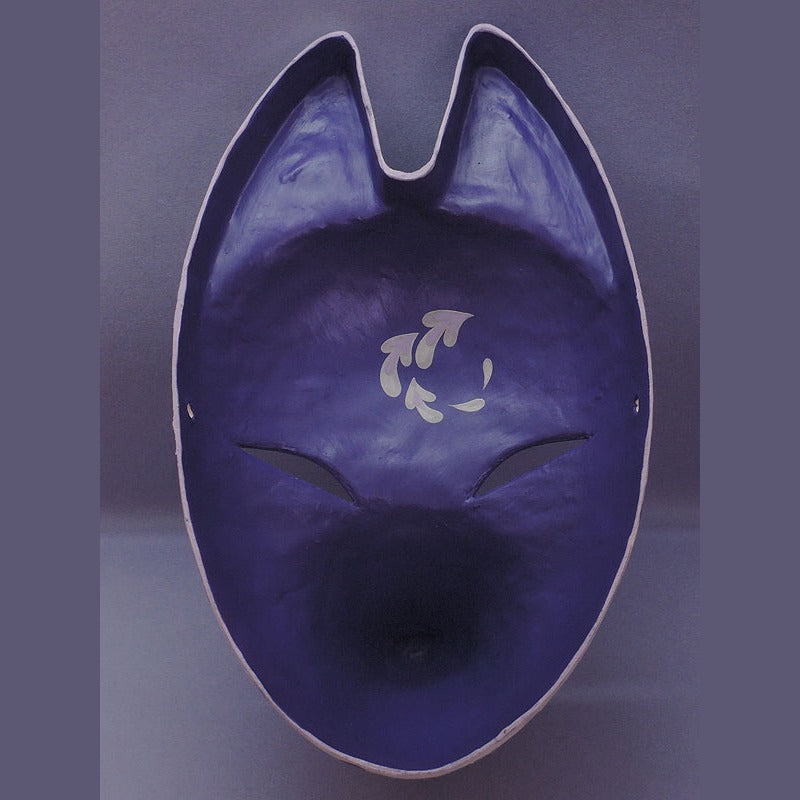 Fujishigure Fox Mask — handmade habutae-bari kitsune (fox) mask by Komendo | KAMENYA OMOTE