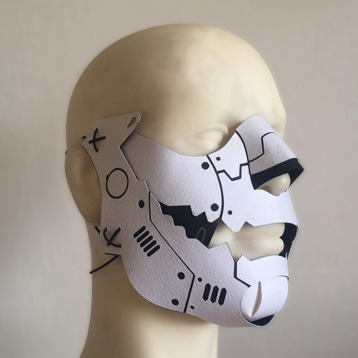 Cyber Menpo - White x Black, front