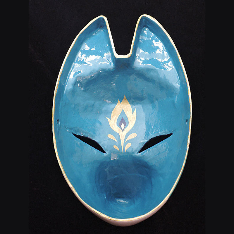 Ao Kujaku Peacock Fox Mask - Standard Kitsune Mask by Komendo