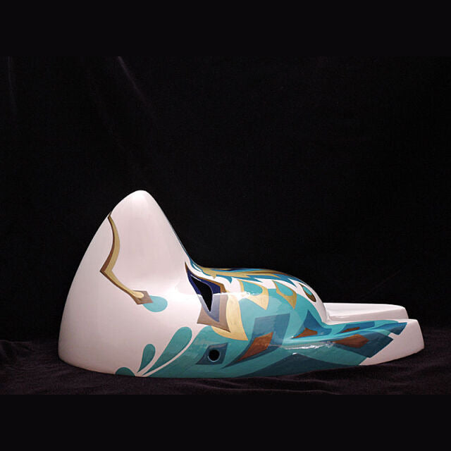 Ao Kujaku Peacock Fox Mask - Standard Kitsune Mask by Komendo