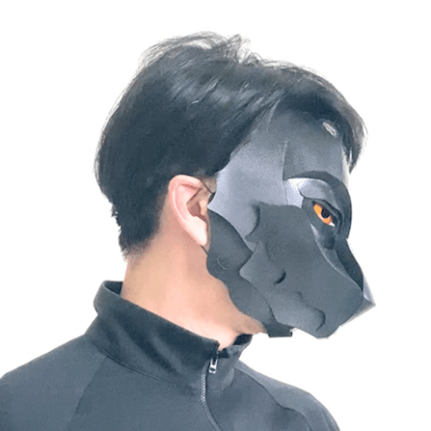 Panthera Mask black - jaw movement