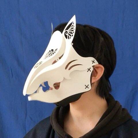 Kitsune no Agito Fox Mask - worn
