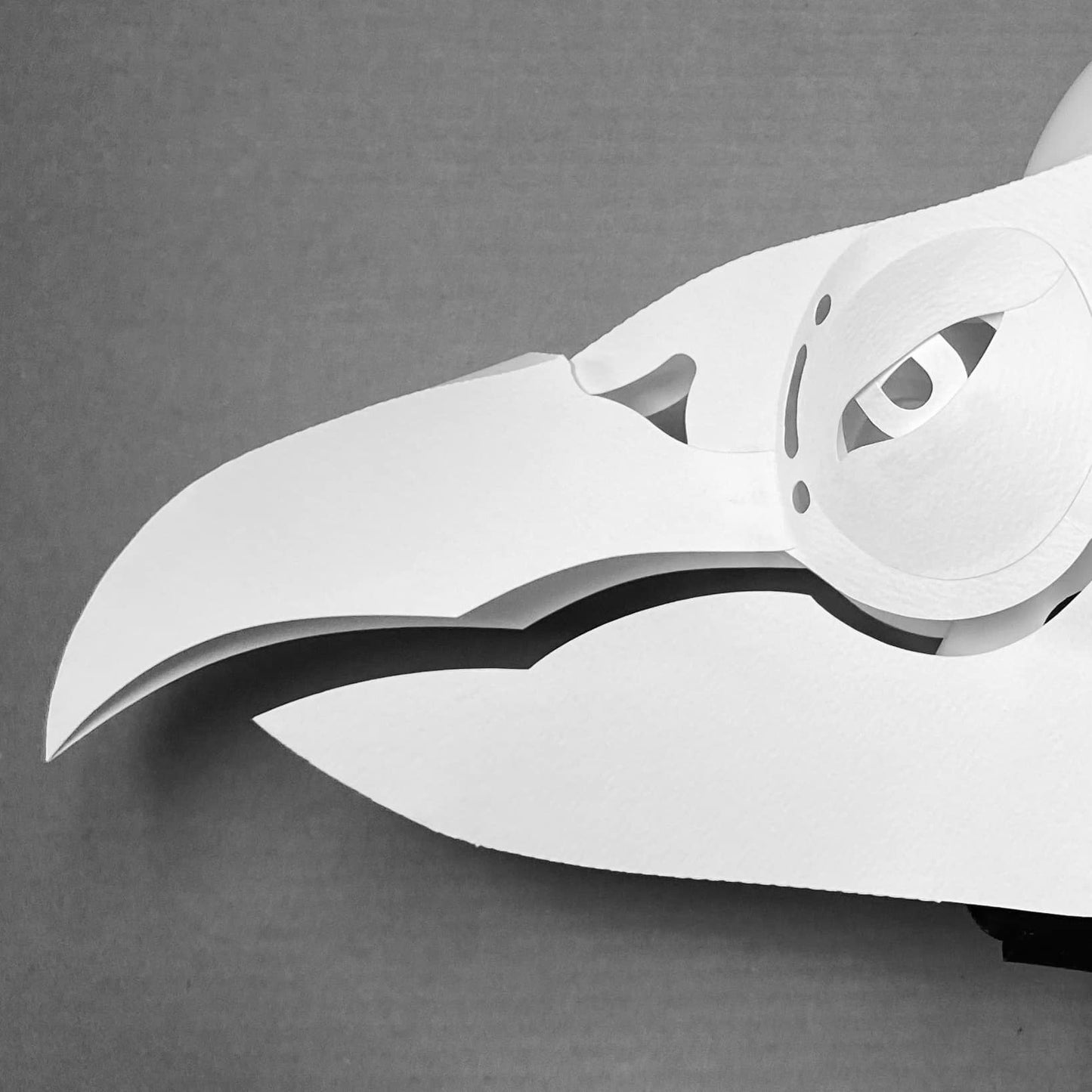 Karasumen Raven Crow Mask - side view