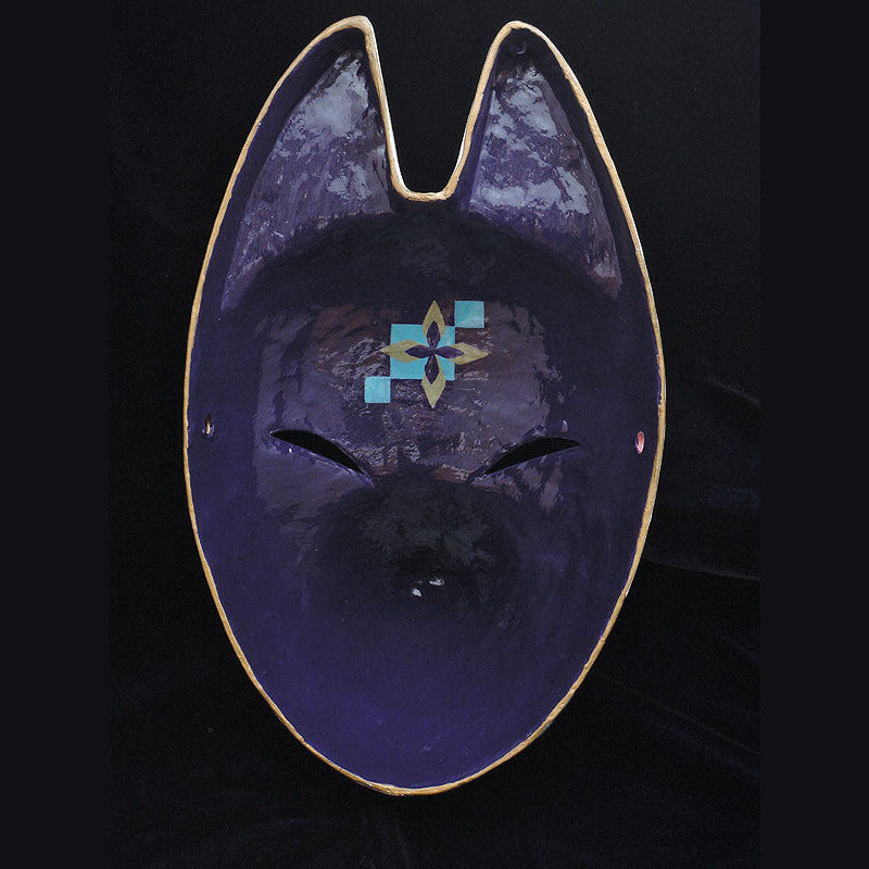 Senryumon Mitsushiro Fox Mask - Dyed Pattern Kitsune Mask by Komendo