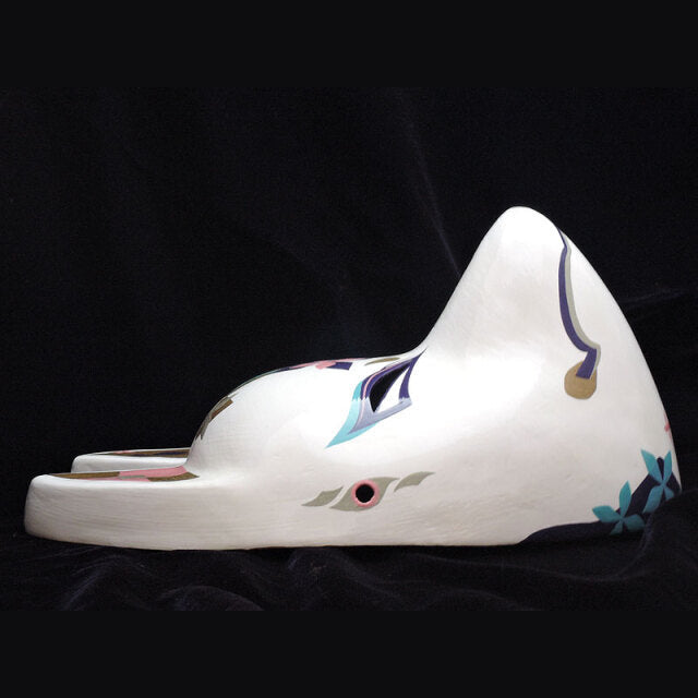 Senryumon Mitsushiro Fox Mask - Dyed Pattern Kitsune Mask by Komendo