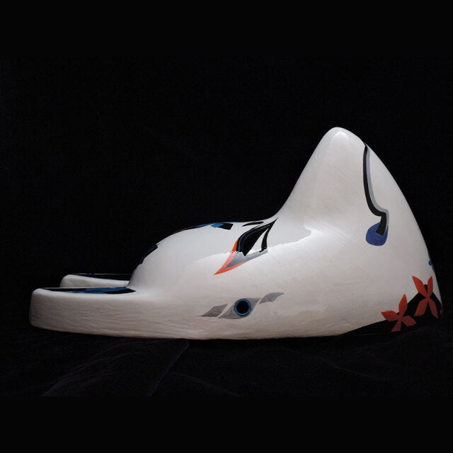 Senryumon Seiran Fox Mask - Dyed Pattern Kitsune Mask by Komendo