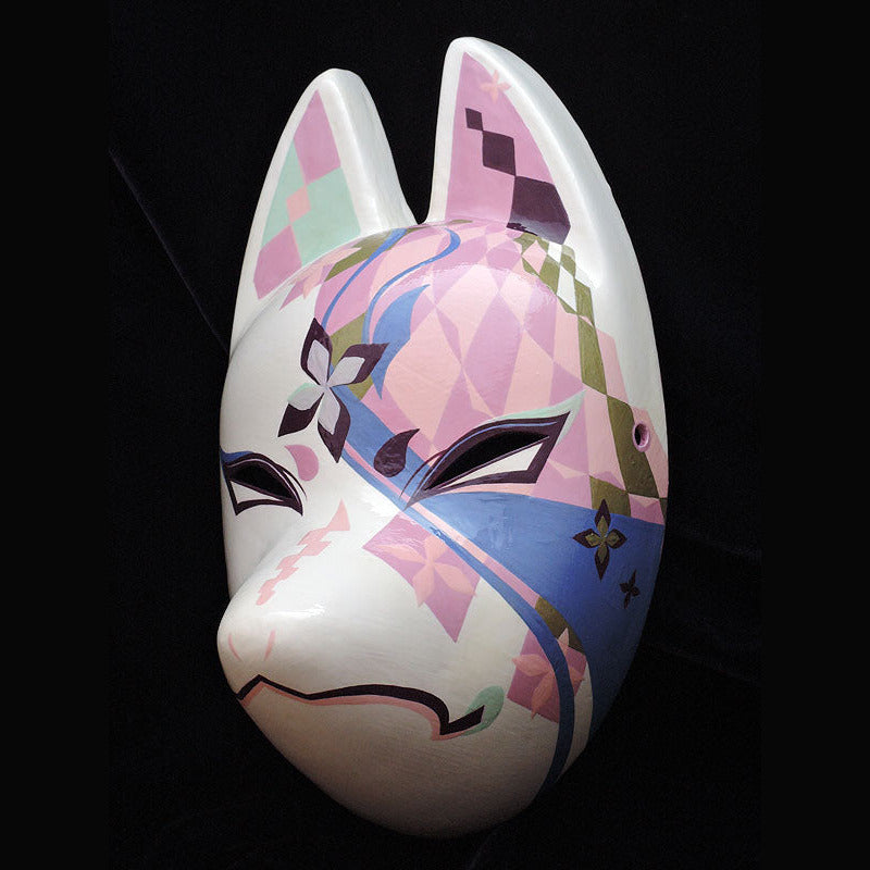 Senryumon Senka Fox Mask - Dyed Pattern Kitsune Mask by Komendo