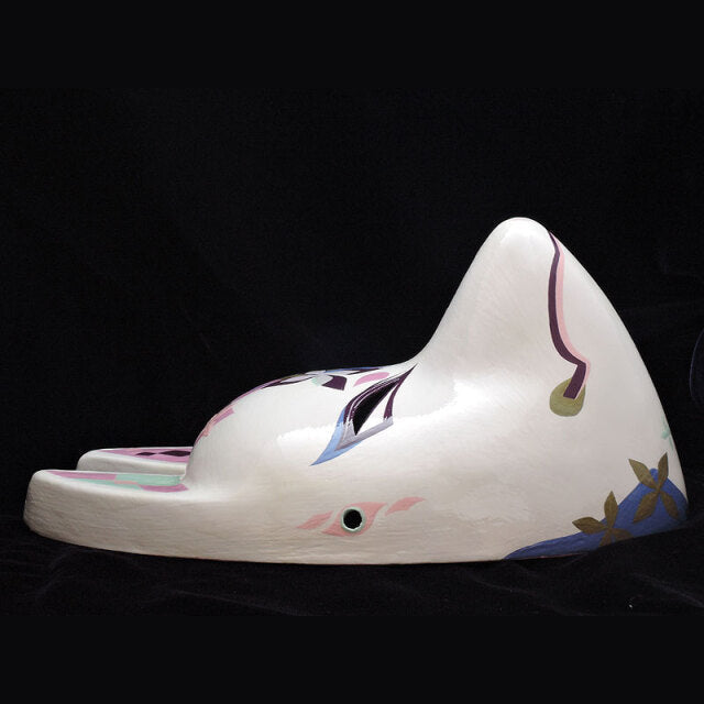 Senryumon Senka Fox Mask - Dyed Pattern Kitsune Mask by Komendo