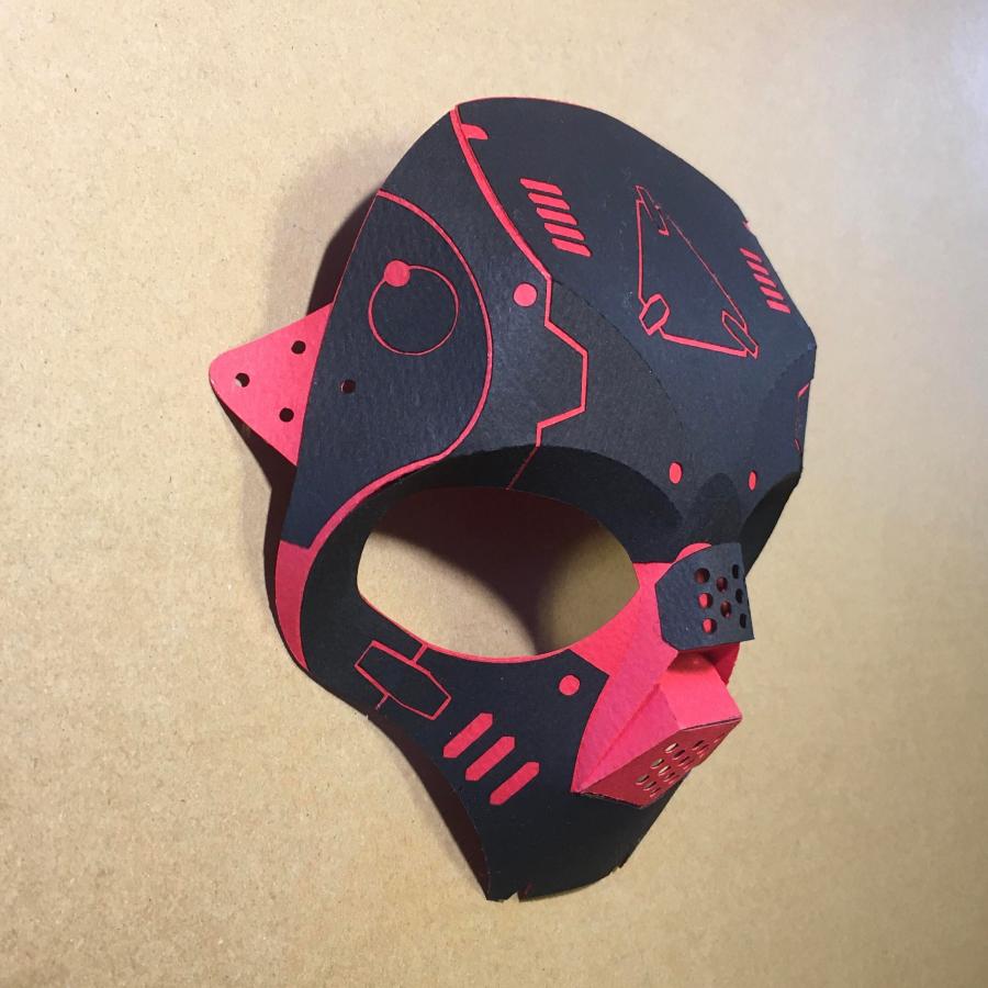 Cyber Skull Mask - Sci-Fi Papercraft Mask Kit by Hayashi Takeo