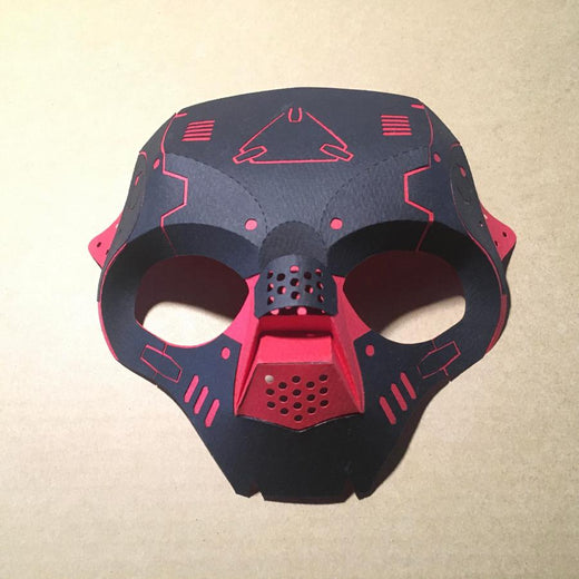 Cyber Skull Mask — sci-fi papercraft mask kit by Hayashi Takeo | KAMENYA OMOTE