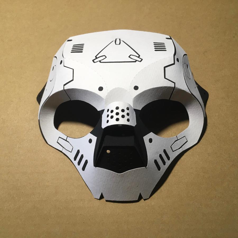 Cyber Skull Mask - Sci-Fi Papercraft Mask Kit by Hayashi Takeo